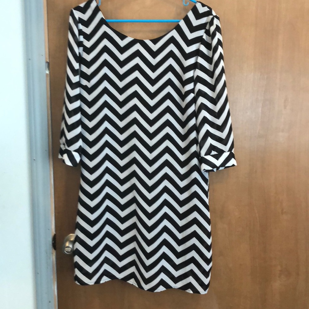 Chevron Print Dress